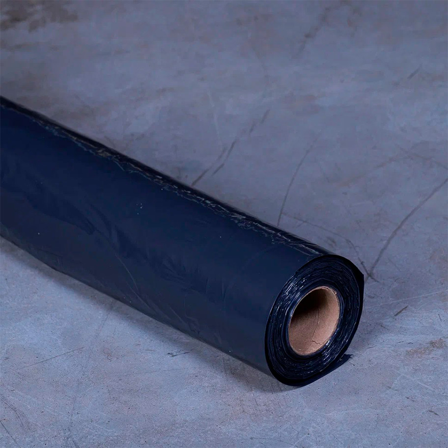 Пленка полиэтиленовая (1500х2)рукав, чёрная вторичная  60мкм 100м